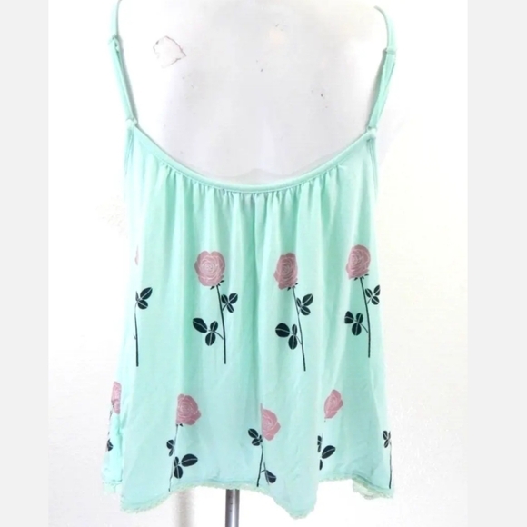 Wildfox Intimates Green Floral Tank Top - Picture 3 of 3